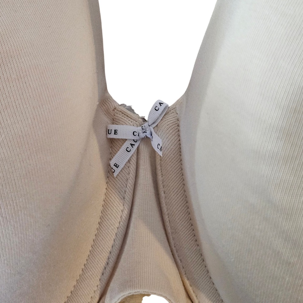 Cacique Beige Cotton Full Coverage Lightly Lined Underwire Bra 44DDD NEW NWOT - Picture 3 of 6